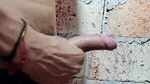 Twink gives excellent handjob to big cock