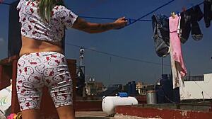 My mexican neighbor's big ass causes erection!