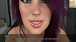 Wvm 28 purple haired teen 18+ strips naked in homemade cartoon scene