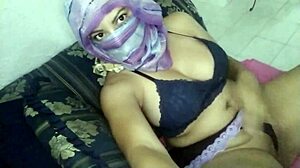 Arab Mommy in Hijab Squirts Hard Playing Pussy