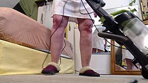 Look at me vacuuming with no panties on!