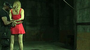 Hogtied Babe Bound For Interracial Fingering And Sadism Toying