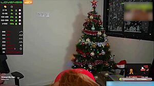i'm a submissive nerd camgirl using santa's big toys in my tight pussy