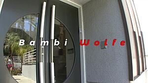 Latin hottie bambi wolfe reveals fake red hair and shaved pink slit.