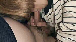 japanese amateur couple doing outdoor blowjob and handjob, personal filming?