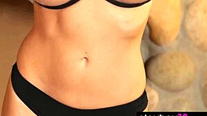 Classy Darcie flaunts epic tits and bald pussy 😍