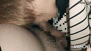 japanese amateur couple doing outdoor blowjob and handjob, personal filming?