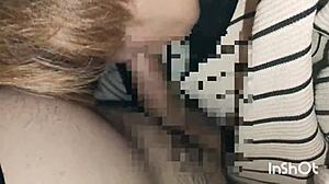 japanese amateur couple doing outdoor blowjob and handjob, personal filming?