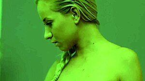 Teen hottie fingers wet pussy with dildo solo.