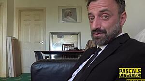 Skinny little submissive throats deep and rides hard with fingering