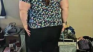 Bbw Brunette Teases And Rips Clothes In Solo Dance