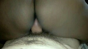 I climb on top of my partner with his monster cock and milk him without moving, our interracial couple session getting horny and cum-filled