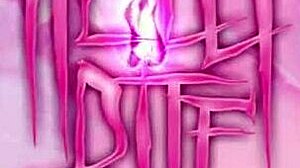 tattooed girl in stockings fingers pussy and ass casually