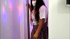 Dirty Latina Student Dances Awkwardly in Porn Debut!