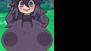 Hex Maniac titty fucks monster cock in Beatbanger game.