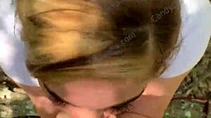 Oh, Random Jogger! DEEPTHROAT Me on the Hiking Trail POV. Candycourt Captures It All!