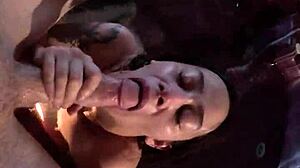 Sucking my man in the hot tub