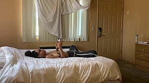 Peeping Tom Spies Honeydip731 Fingering Her Tight Pussy in Latina Ass Worship Scene.