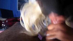 is that nasty teacher giving a very sloppy blowjob?