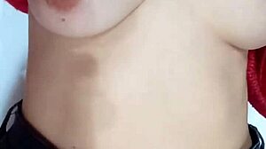 i punish my natural tits with belt spanking