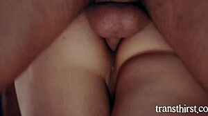 Whoa, TS stepsis banged in the kitchen! Chris Damned and Kate Zoha swap favors!