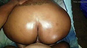 Intense Oiled Ebony Ass Sex with Big Black Beauty