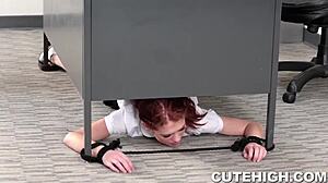 Skinny Redhead Teen Alice Green Gives Head and Gets Fucked Hard
