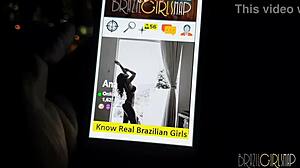 A tourist matches with clara lady snow in brazil.