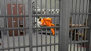 policeman can’t resist watching hot lesbian prison action.