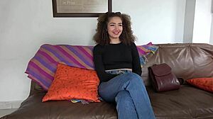 latina model in lingerie gets her tight pussy pounded by huge cock at casting