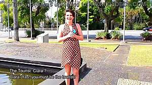 A tourist matches with clara lady snow in brazil.