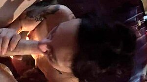 Sucking my man in the hot tub