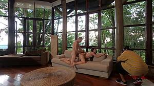 Beautiful Slut Flashes Tits And Gets Rough Doggystyle Fucking In Front Of Photographer.