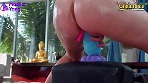 lovense dragon dildo makes big ass squirt with toys