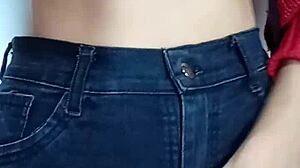 i punish my natural tits with belt spanking