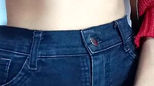 i punish my natural tits with belt spanking