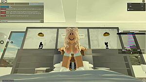 Blonde Bitch Rides Big Black Monster Cock in Doggystyle Blowjob