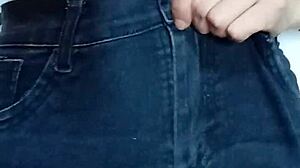 i punish my natural tits with belt spanking