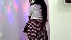 Dirty Latina Student Dances Awkwardly in Porn Debut!