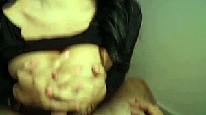 Nia Bleu and Brett Maker in busty brunette titjob action