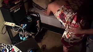 Amateur french slut panty fuck in lingerie doggystyle!