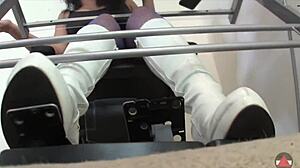 this sexy pedal pump challenge with boots is dominating 😏