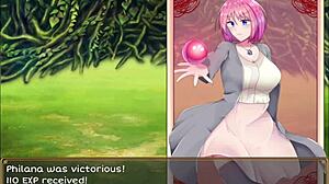 horny client grabs the waitress's big tits