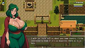 Sexy farmer exposes pussy in Lost Lagoon harem game.