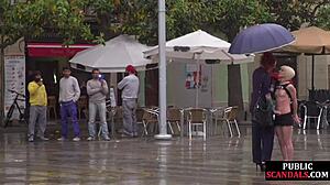 Slut Humiliated Publicly On Street By Strict Mistress!