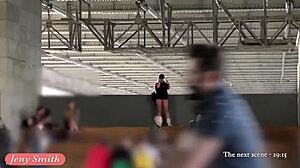 Jeny Smith Flashes Bubble Butt Ass In Public Hidden Spy Cam