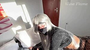 Otaku girl reads manga on all fours begging for pussy pounding