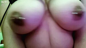 I'm playing with my big tits, feels so good!