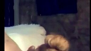 The freaky redbone tranny with a big black cock performs a blowjob. She shows off her ebony ass in this transsexual scene.