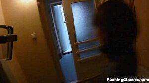 kirsten in glasses gets spontaneous top-floor fucking